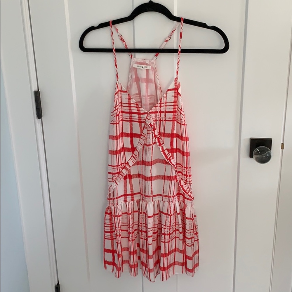 Pink and white summer dress